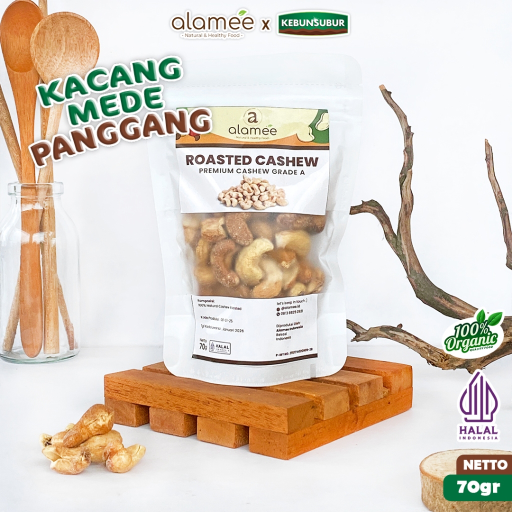 

ALAMEE Kacang Mede Panggang Grade A Oven Matang 70g kebunsubur Kebunsubur