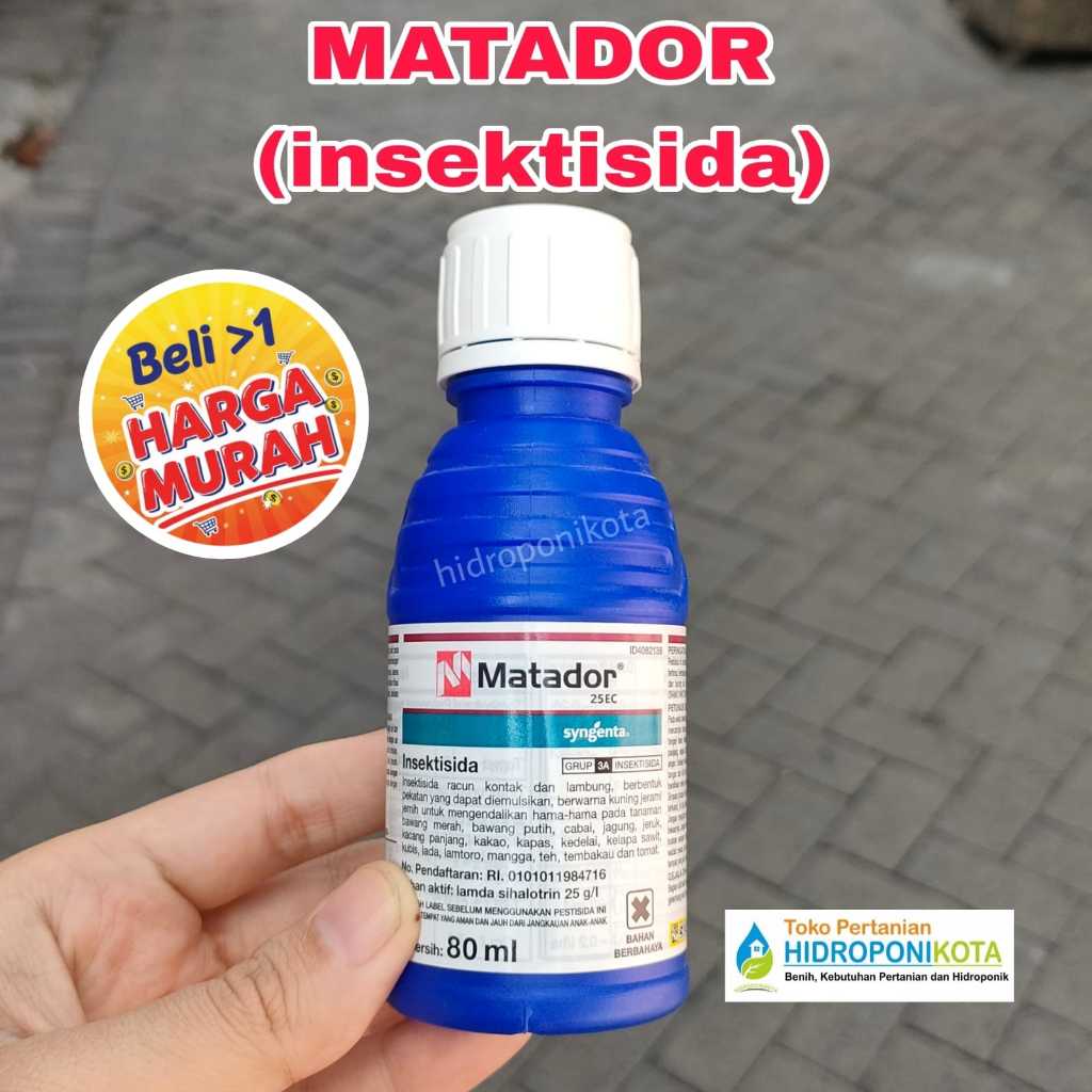 Insektisida MATADOR isi 80 ml ORI 100% - Insektisida Pembasmi Hama Ulat, Belalang, Kutu daun