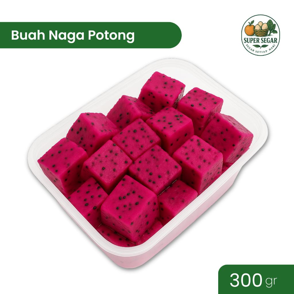 

Buah Naga Potong 300-400gram/ Buah Potong Segar