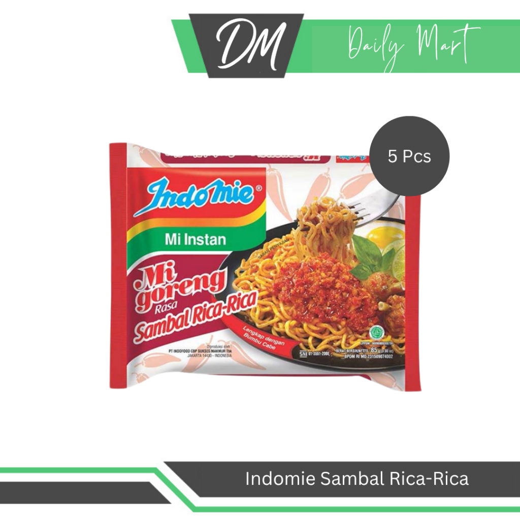 

Indomie Sambal Rica-Rica (Harga Per 5 Pcs) - Mie Instan Enak Murah Pedas