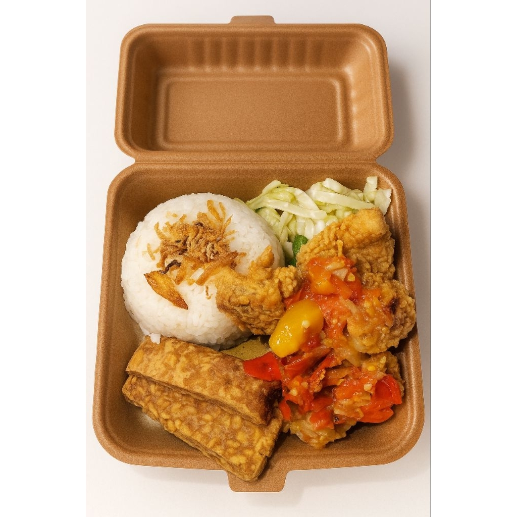 

[MAKANAN HALAL]|MOMMY FALISHA|AYAM CRISPY SAMBAL GEPREK+NASI|PENGIRIMAN INSTANT|