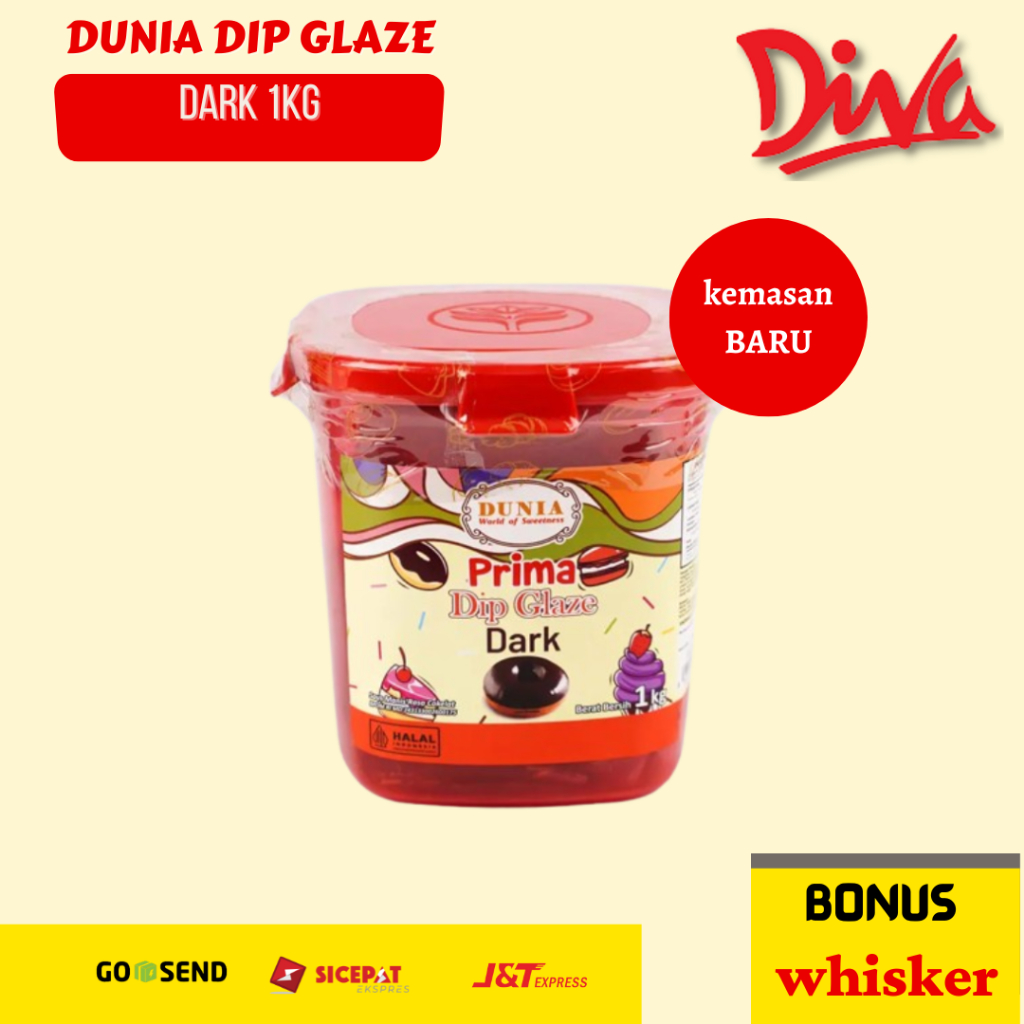 

Dunia 1 KG | Dip Glaze Dipping Glaze Topping Donat / Dunia Chocolate 1kg