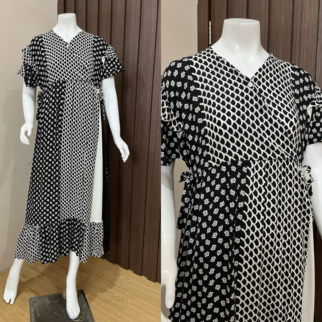 sffazhion1-  Daster Kimono Sesilia tali samping terbaru busui premium rayon tebal jumbo terbaru 2025