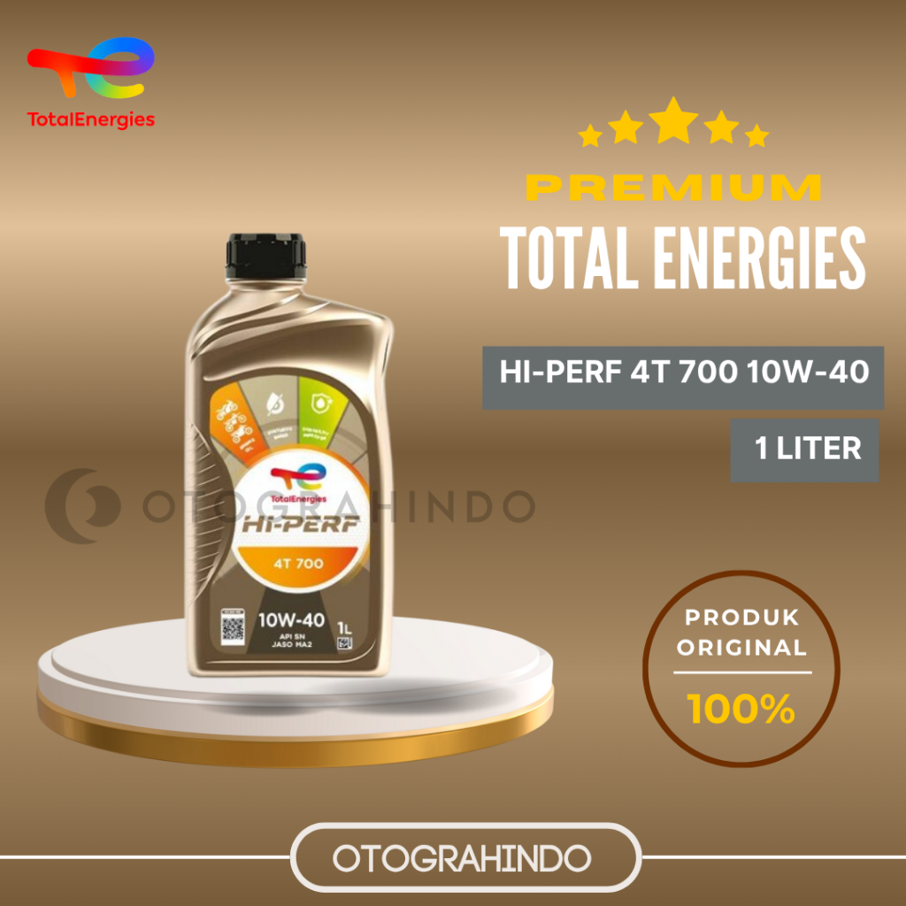 TOTAL ENERGIES HI-PERF 4T 700 10W-40 SYNTHETIC 1L OLI MOTOR MESIN 4 TAK CBR NINJA VIXION YAHAMA R15