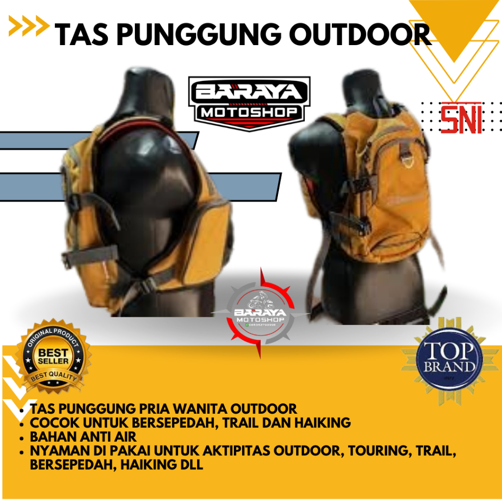 TAS PUNGGUNG / TOURING AOUTDOOR MOTOR TRAIL HAIKING SEPEDA / PRIA DAN WANITA MURAH