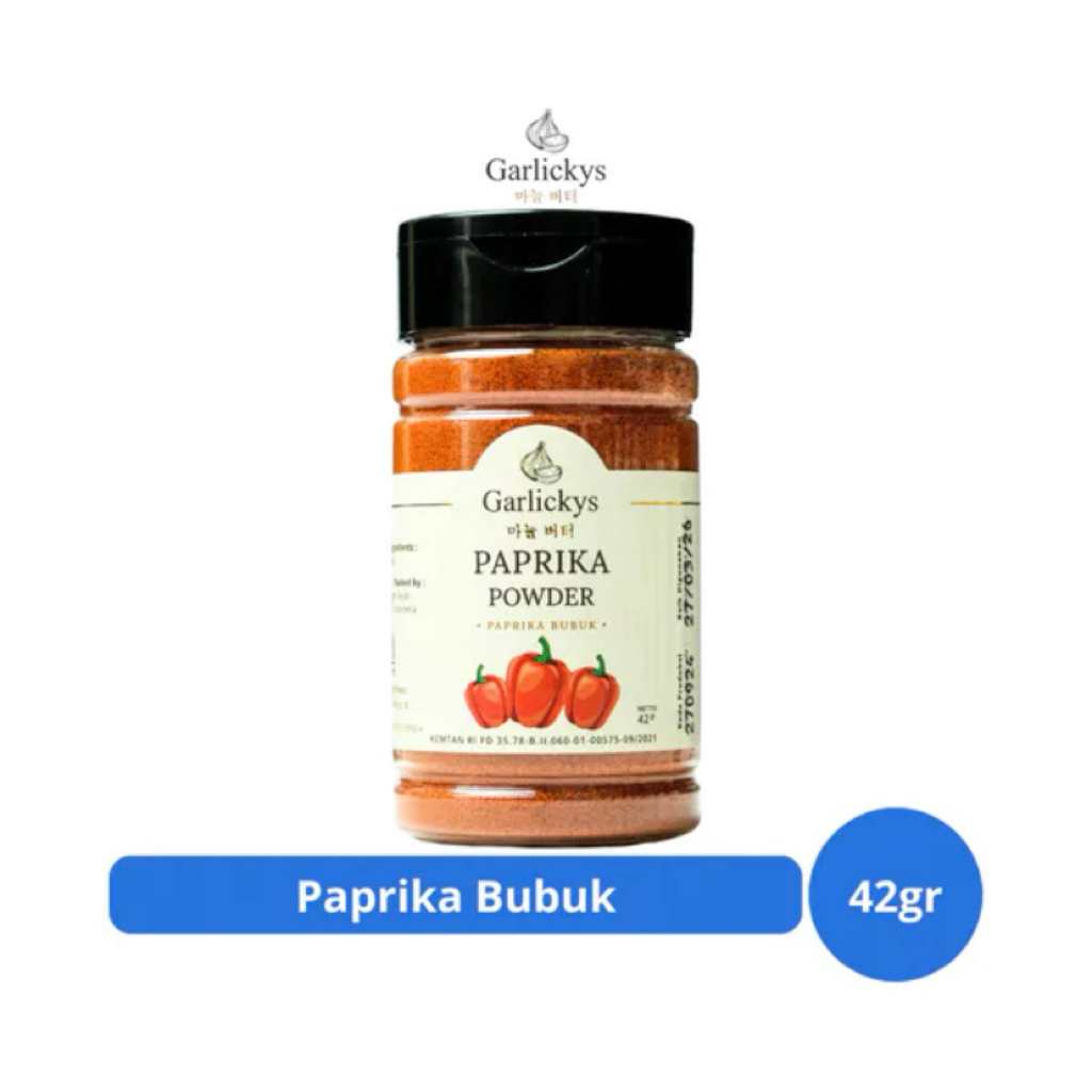 

Garlickys Paprika Bubuk 42g – Warna Merah Alami, Rasa Gurih Lembut