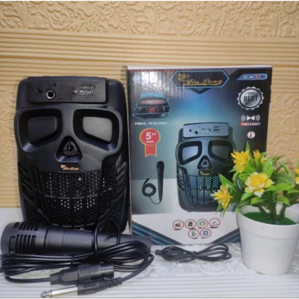 JINLONG Speaker + Microphone USB Radio Micro USB JL-1803 Bass Led