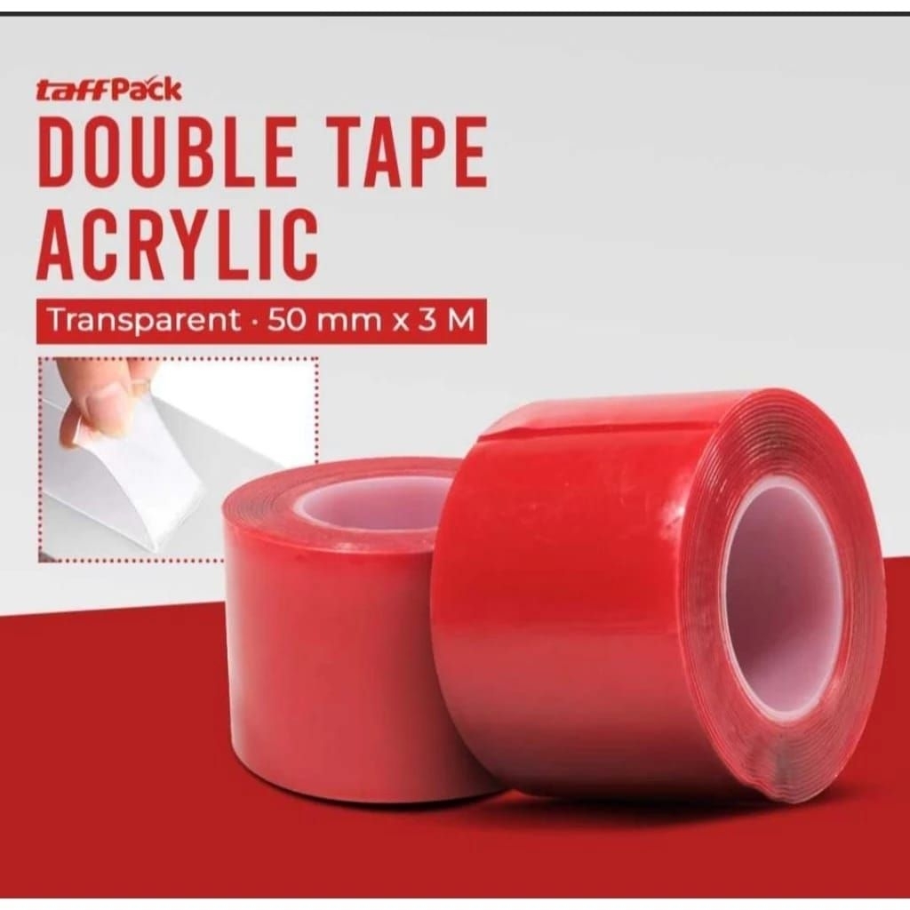 

double tape acrylic lebar 5cm dan 3cm double tape acrylic transparant