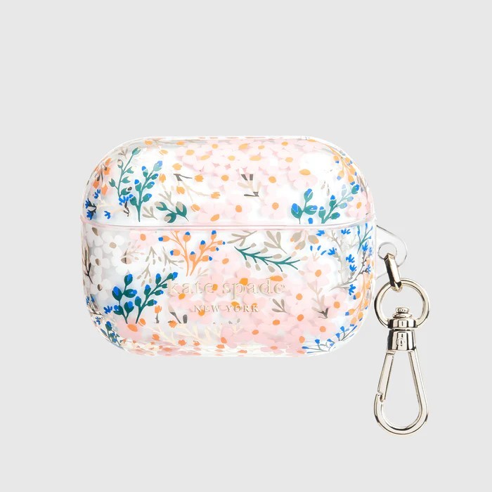 Kate Spade Protective Case - Multi Floral/Rose/Pacific Green/Clear/Gold Foil Logo AirPods Pro (1st /
