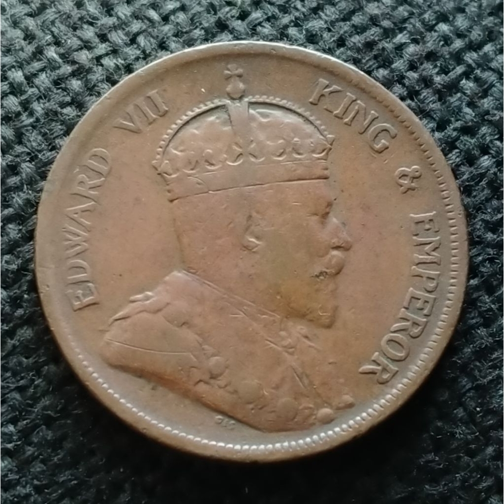 Koin Kuno Straits Settlements 1 Cent tahun 1903 King Edward VII Langka