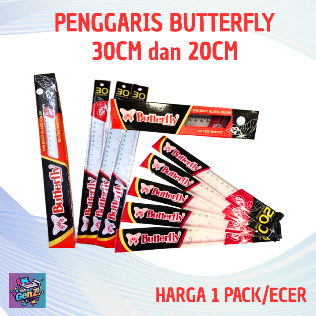 

Penggaris Butterfly 30&20cm