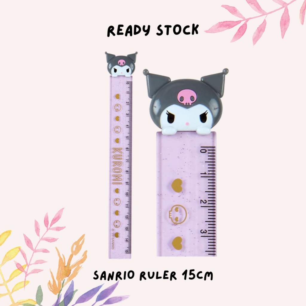 

Penggaris Ruler Sanrio Plastic My Melody Hello Kitty Kuromi CInnamoroll 15cm Jepang Japan