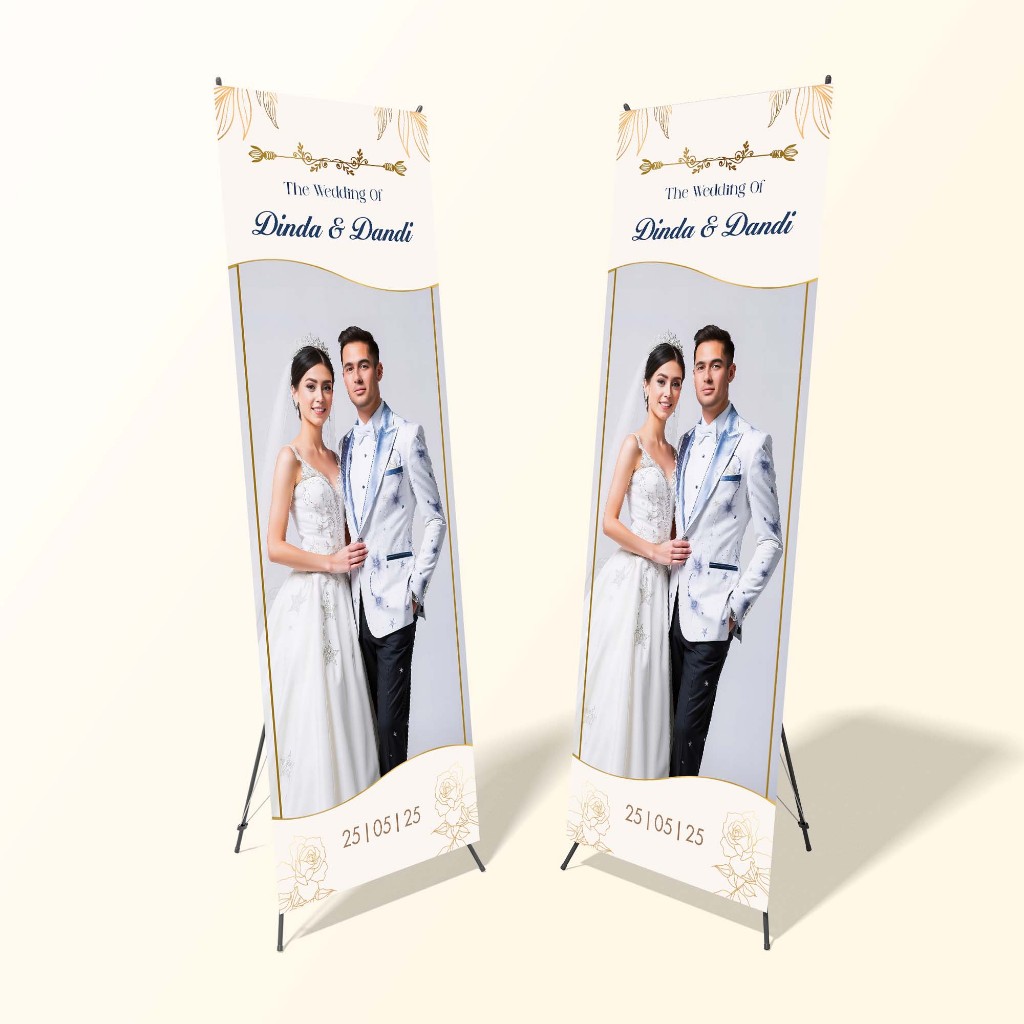X Banner Wedding  Standing Banner Pernikahan  X Banner Pernikahan