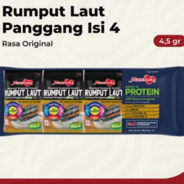 

MAMA SUKA RUMPUT LAUT PANGGANG NORI ISI 4'S X 4.5GR