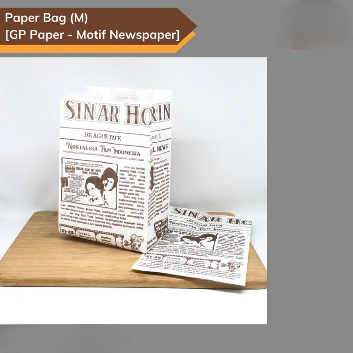 

Paper Bag Kantong Kertas (M) Isi 100 Pcs Roti Fried Chicken Paperbag Snack Kraft Cokelat Polos Motif