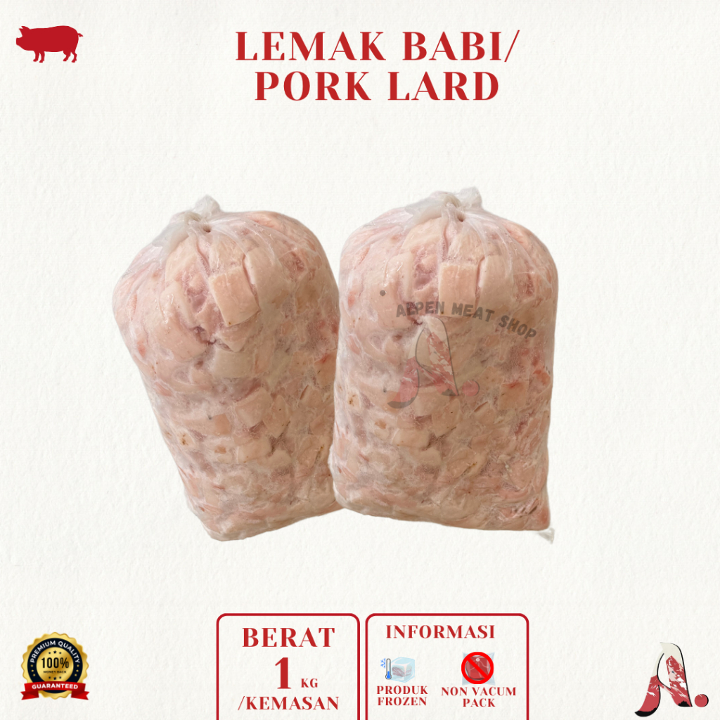 

Minyak Babi/ Lemak Babi/ Pork Lard 500gr- 1kg/ Daging Babi - Lokal