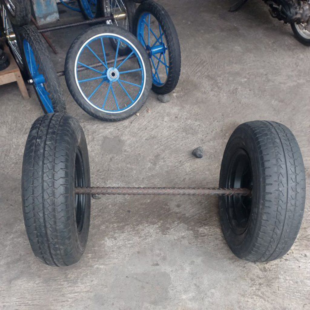 roda gerobak ban mobil roda diesel lengkap AS besar