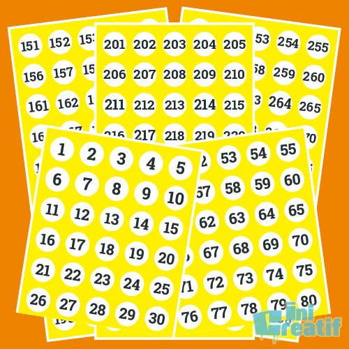 

stiker bulat untuk angka 1cm