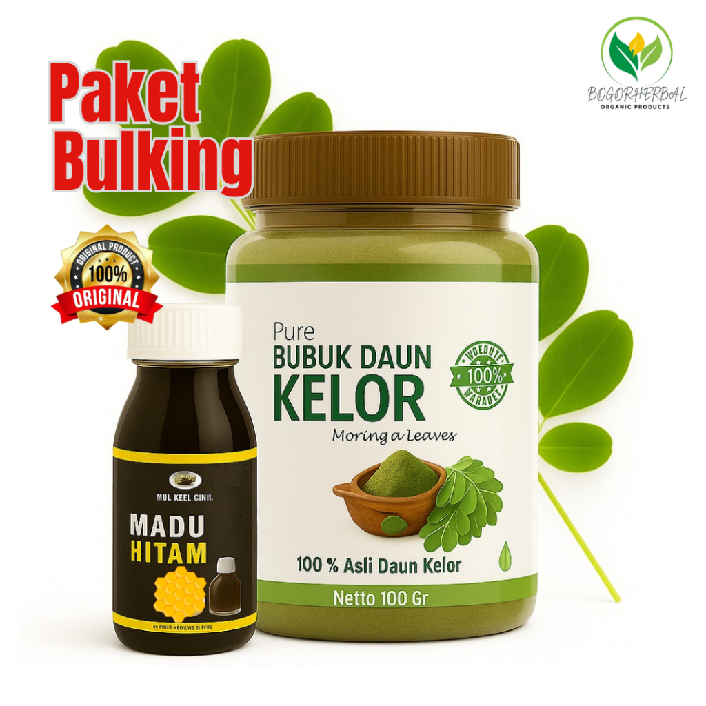 

PAKET BULKING Bubuk Daun Kelor ORIGINAL Herbal Free Madu Hitam - Moringa Asli Serbuk Bubuk Powder Herbal Original 150gram & 250gram