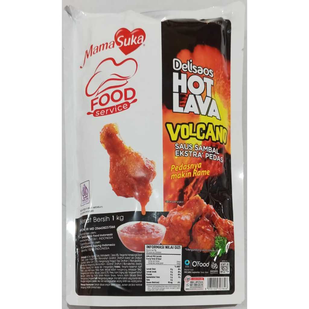 

Mamasuka Saus Sambal Delisaos Hot Lava Volcano 1 Kg
