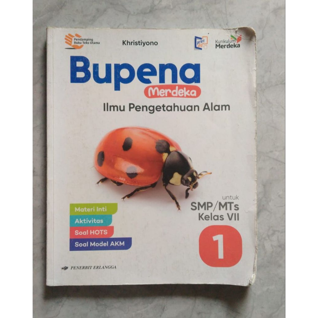 Bupena IPA kelas 1 SMP. Buku bekas