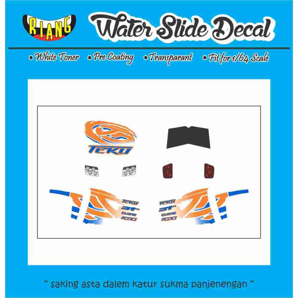 Decal Waterslide Hot Wheels Acceleracers Teku Bassline