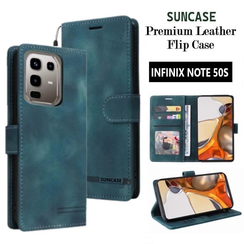 SUNCASE infinix note 50s cover hp model dompet multi fungsi flip case wallet leather