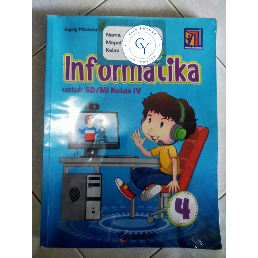 buku pelajaran informatika quadra kelas 4 SD