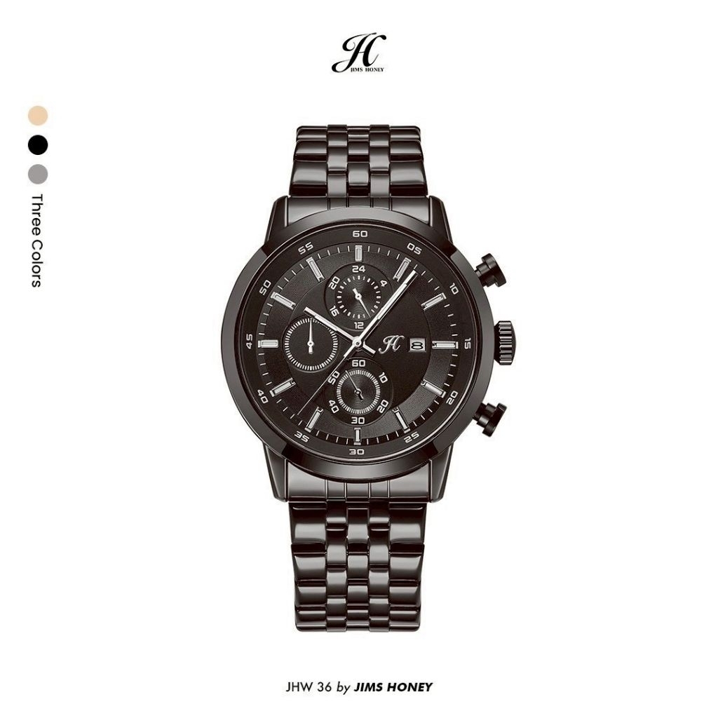 Jam Tangan Pria Rantai Stainless Jims Honey Original JHW 36 Jam tangan  Jimshoney Antiair Analog