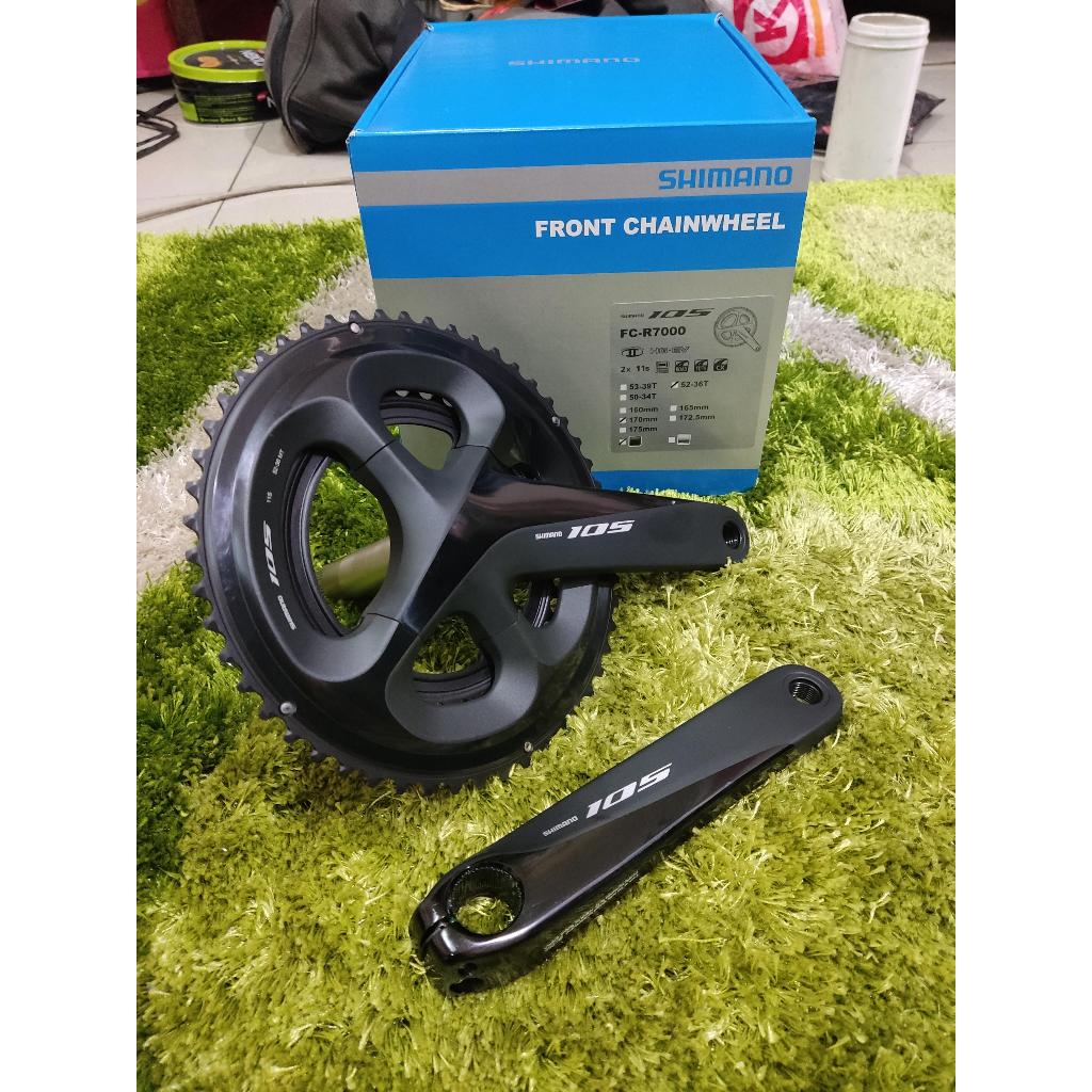 CRANK HT2 SHIMANO 105 R7100 53-39T PANJANG ARM 165MM TANPA BB