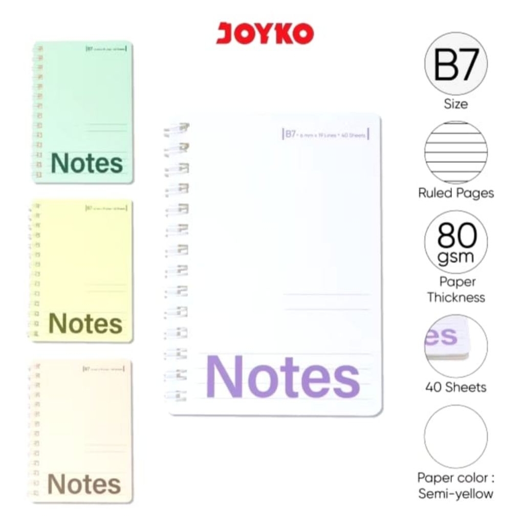 

JOYKO NB742 SPIRAL RING NOTEBOOK B7 BUKU CATATAN KECIL