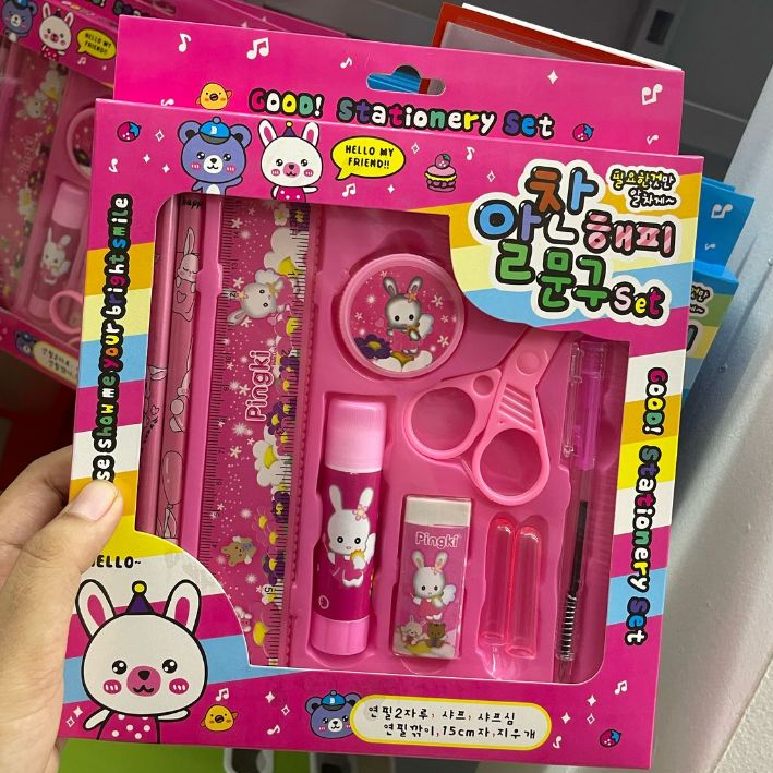 

8in1 alat tulis/ alat tulis set/ set alat tulis anak lucu