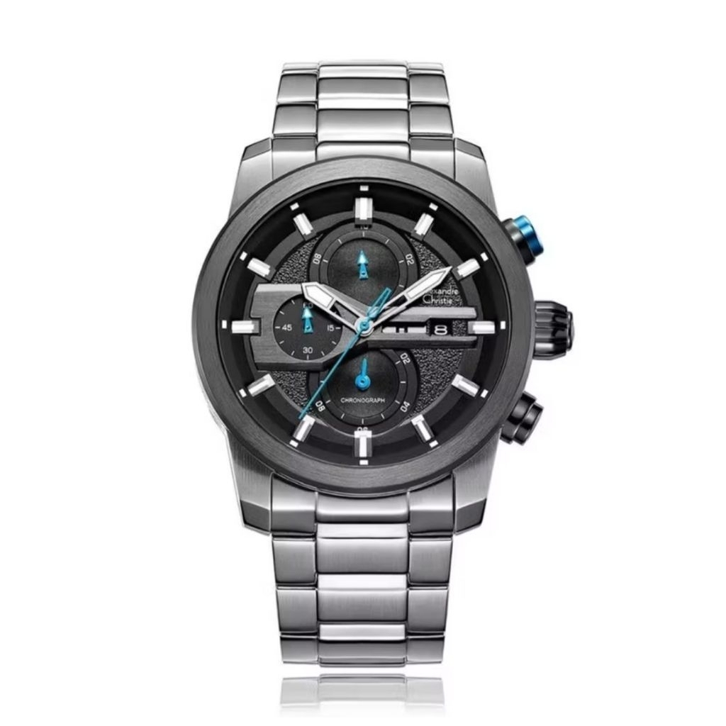 JAM TANGAN ALEXANDRE CHRISTIE RANTAI 6562 ORIGINAL PRIA A