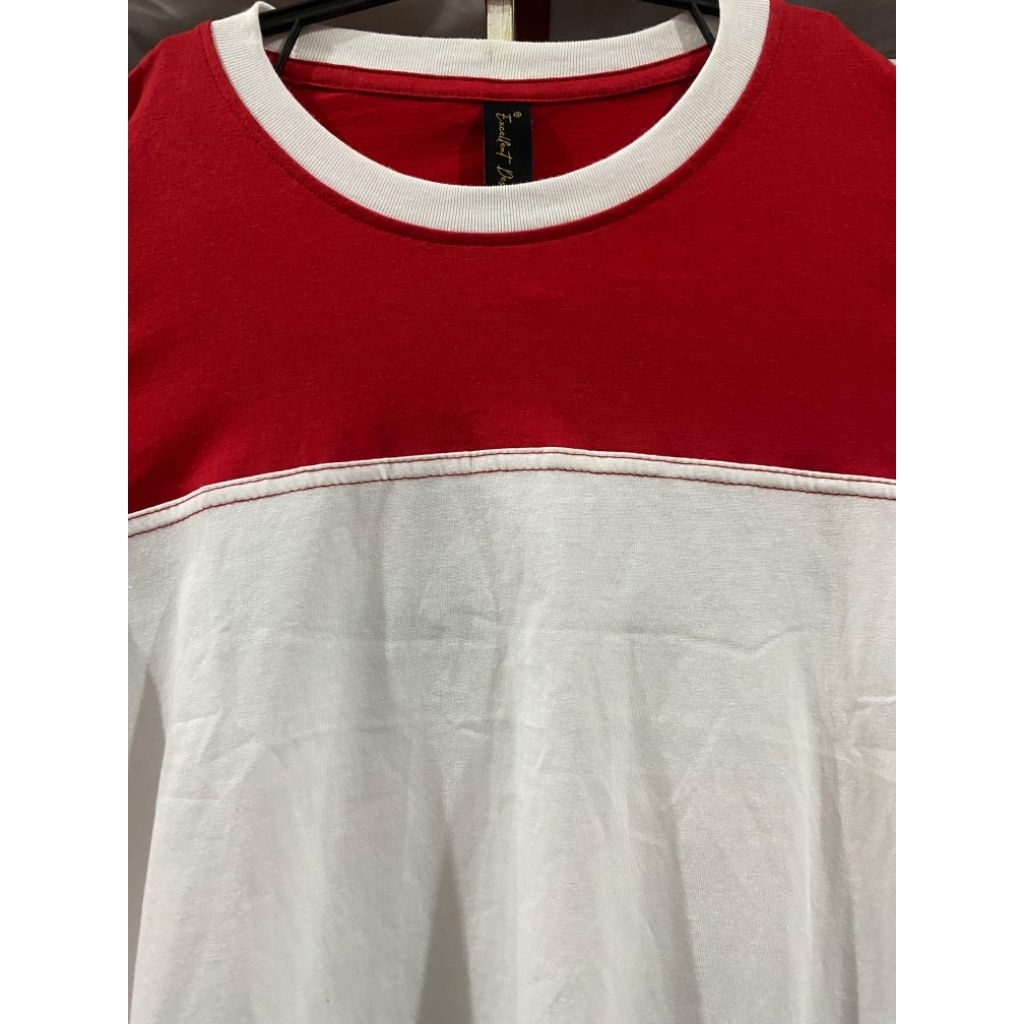 BAJU MERAH PUTIH PANJANG POLOS | KAOS MERAH PUTIH LENGAN PANJANG