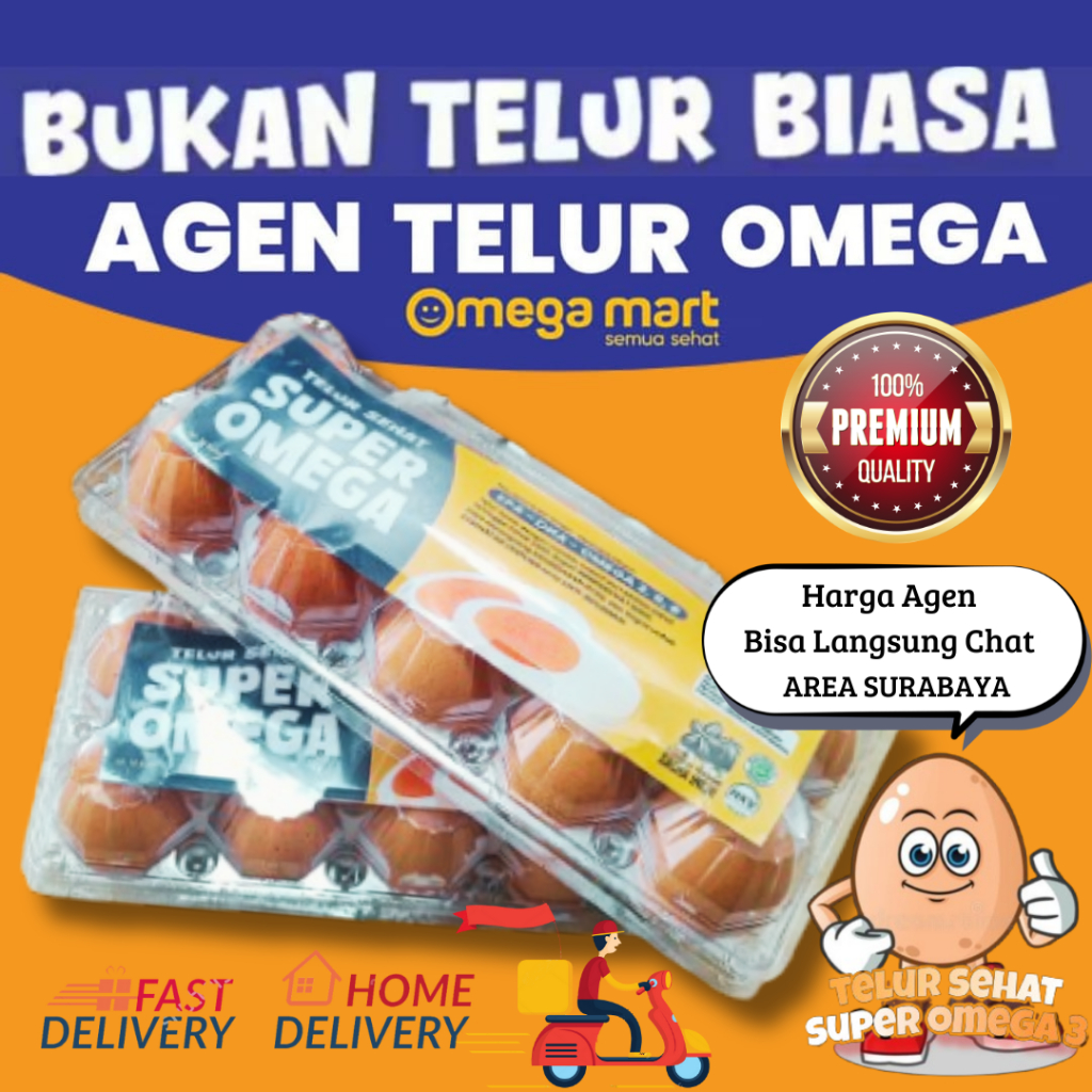 

AGEN TELUR OMEGA 3 SUPER KAYA VITAMIN ISI 10 BUTIR