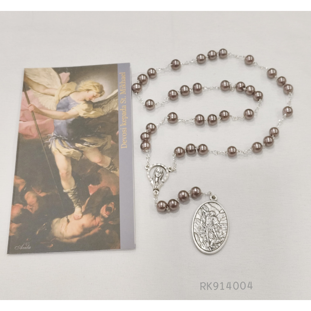 Kaplet St.Michael  Mutiara Artificial 8mm Doa Katolik