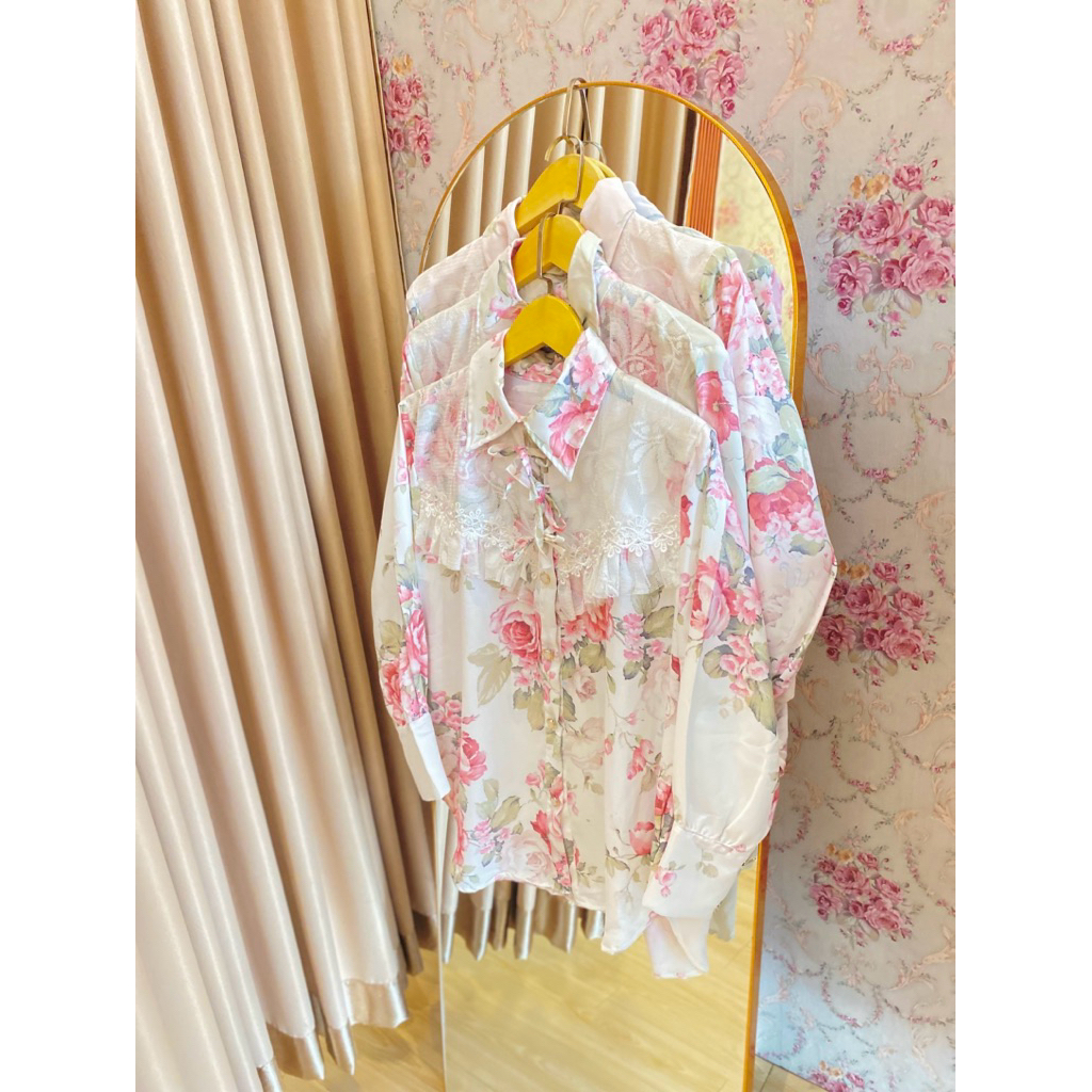 Atasan Blouse Renda Pita Motif