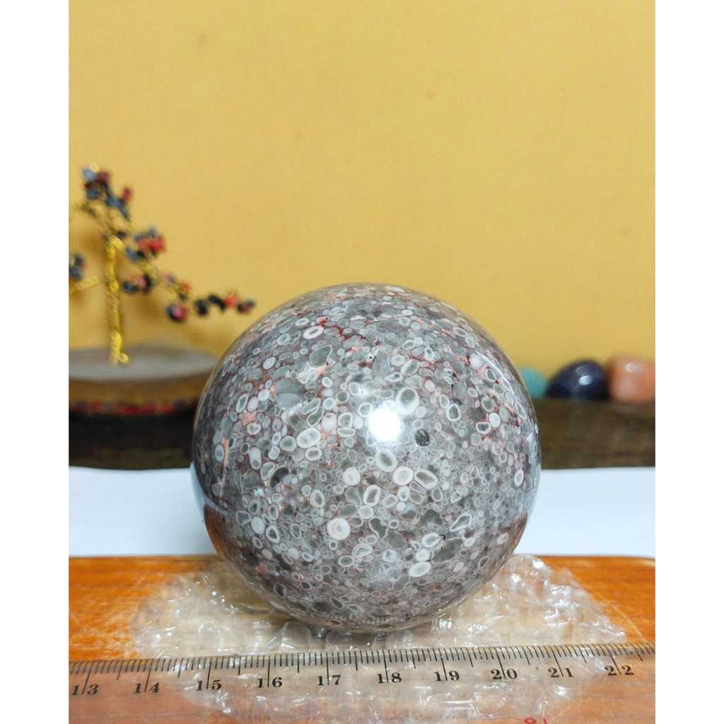 Batu Alam Coral Jasper Sphere Natural (4)