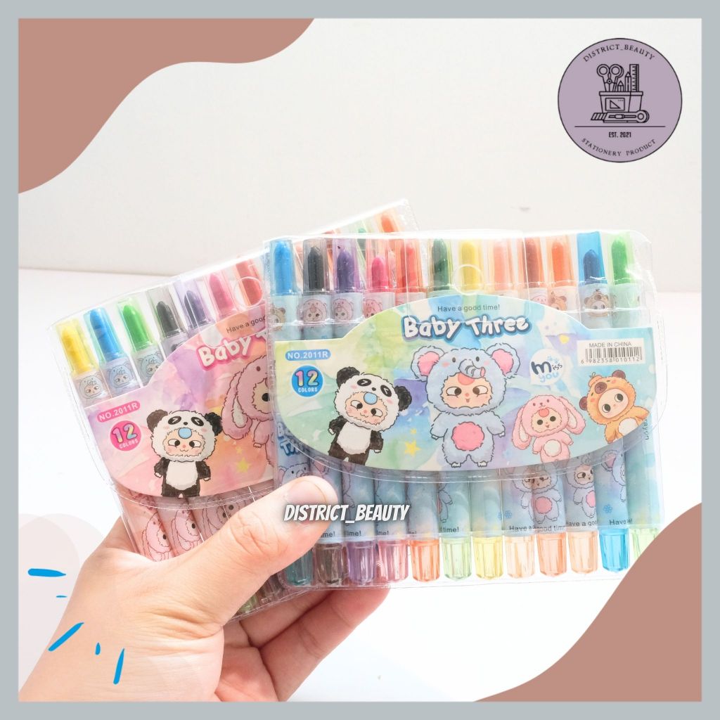 

KRAYON PUTAR MINI BABY THREE CRAYON PUTAR KRAYON TWIST MINI BABY THREE ISI 12 WARNA ALAT MEWARNAI ANAK SEKOLAH LUCU TERMURAH