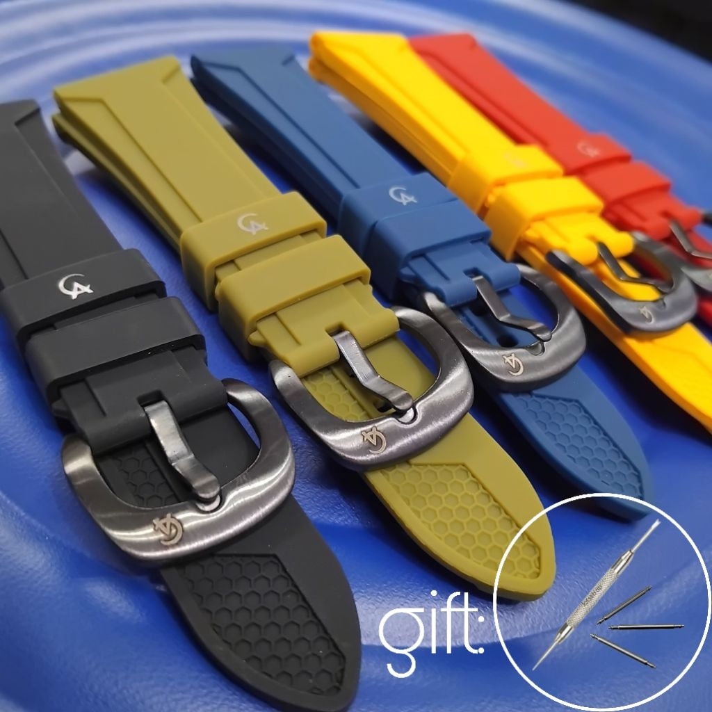 Strap Jam Alexandre Christie Rubber Silikon 22mm 24mm Tali Jam Tangan Ac Strap Jam Ac Rubber