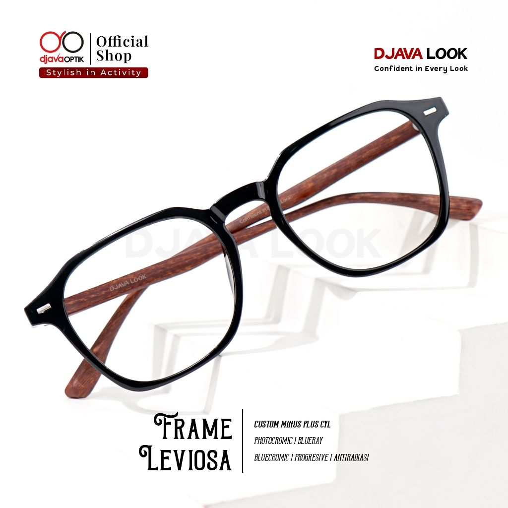 DJAVA OPTIK - Frame Leviosa - Kacamata Kotak Djavalook Khusus Minus -4,25 s/d -6,00