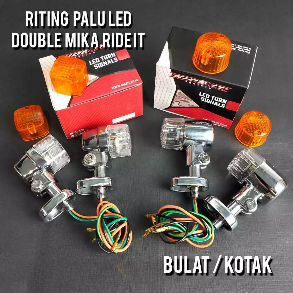 Sein Riting CB LED Riting Palu Bulat Riting Palu Kotak Double Mika Bahan Besi Crome Riting GL CB Tig