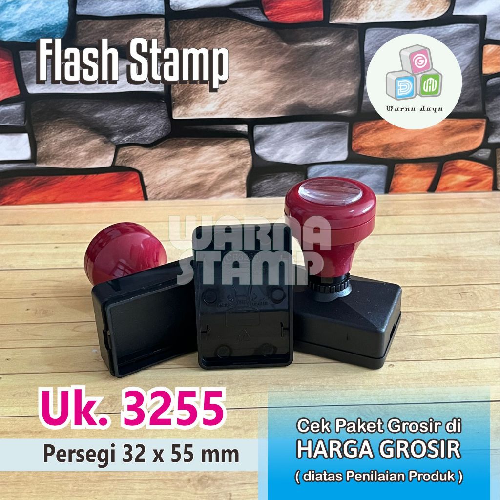 

Gagang Stempel Flash 3255 mm Grosir Paket 3 - 24 Biji / Gagang Stamp Flash Persegi Panjang / Hanya Gagang Saja