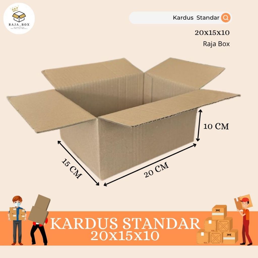 

Kardus Kemasan Box Standar 20x15x10 Kardus Packing
