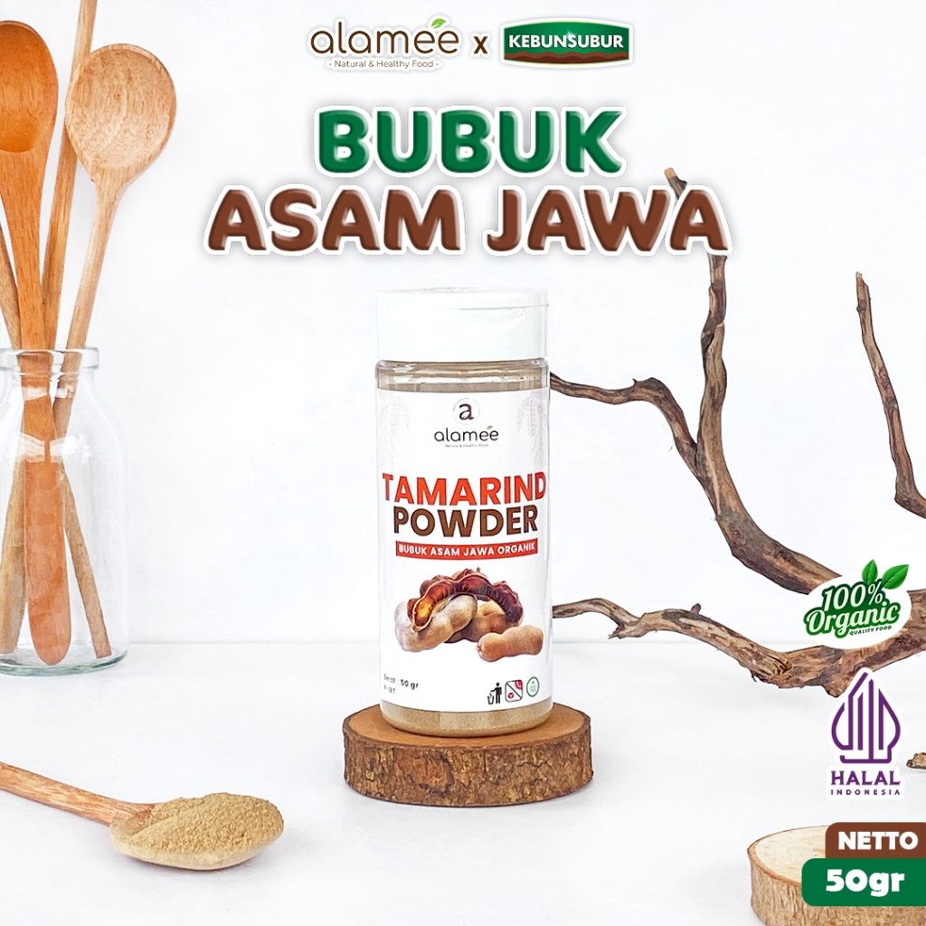 

ALAMEE Bubuk Asam Jawa Tamarind Seasoning Powder Murni Tanpa Campuran Bumbu Masakan Dapur 50gr kebunsurbur