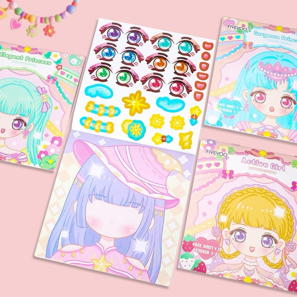 

STICKER DIY MERIAS STICKER MAKEUP FULL WARNA / STICKER MAKEUP KARAKTER / BUKU STICKER ANAK / STIKER BUKU ANAK LUCU KARAKTER