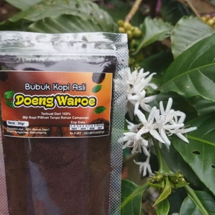 

Kopi bubuk asli 100% tanpa campuran, terbuat dari biji kopi pilihan 50 gr