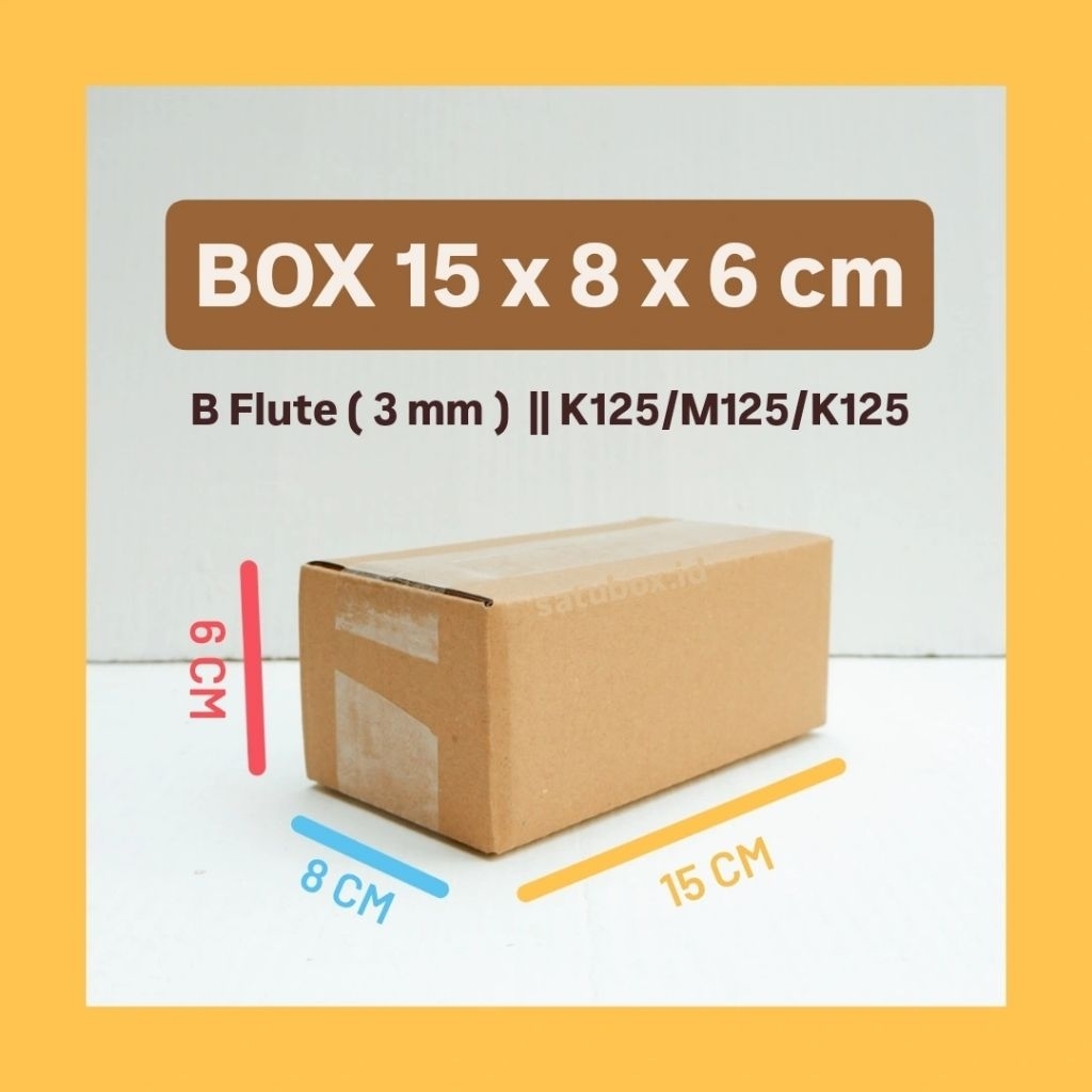 

kardus karton box polos uk. 15x8x6 cm, single wall tebal 3mm