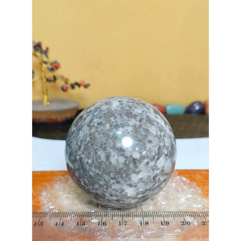Batu Alam Coral Jasper Sphere Natural (6)