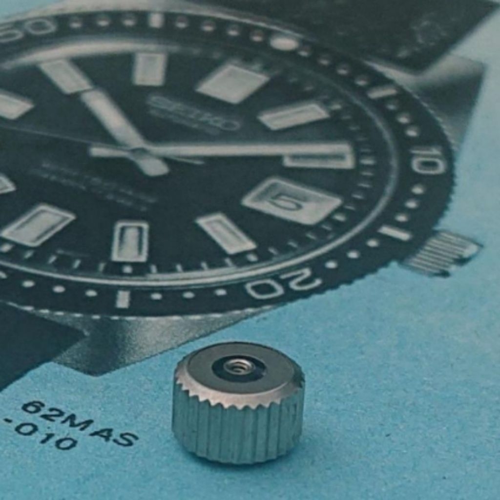 Crown untuk Seiko 62MAS 6217-8000/7001, 6105-8000/8009 Original NOS